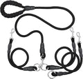 Heavy Duty 3 Dog Leash for Small Dogs No Tangle Detachable 360° Swivel Device with Padded Handle for Two/Three Pets