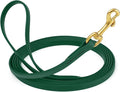 Viper Biothane K9 Working Dog Leash Waterproof Lead for Tracking Training Schutzhund Odor-Proof Long Line with Solid Brass Snap for Puppy Medium and Large Dogs, 20ft Hunter Green