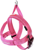 EzyDog Quick Fit Dog Harness – No Pull Harness for Training, Everyday Walking, and Easy Control - Adjustable Fit, Reflective, and Padded (X-Large, Pink)