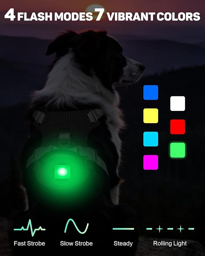 TagME No Pull Dog Harness with 2 Leash Clips,Lightweight & Visible for All-Day Walking, No Choke Pet Vest Includes AirTag Holder for Extra Large Dogs,Black
