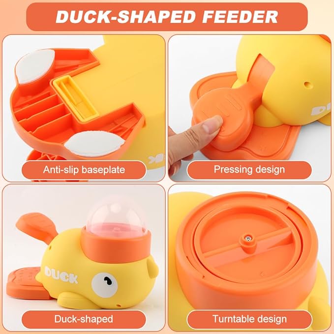 Interactive Dog Puzzle Toys, Cat Puzzle Treat Dispenser Toy,Duck Shape Slow Feeder for Small Medium Dogs Cats Eenrichment Toys,Promotes IQ Training Anti Gulping Reduces Bloating