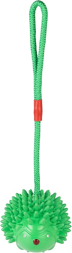 Eco Rubber Chuck & Treat Hedgehog - Green - Long Lasting Dog Chew Toys for Aggressive Chewers Strong Dog Toy for Dogs Durable Puppy Toys