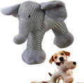 Drkicsy Linen Dog Toys for Aggressive Chewers, Durable Plush Dog Squeak Toys, Indestructible Dogs Chew Toy for Indoor Interactive Play (Gray)