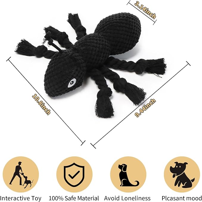 ant Plush Dog Toys Which Puppy Stuffing and Ant Scream，Boring Interactive for Separation Anxiety Suitable for Small and Medium Dogs to Chew and Play