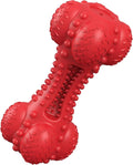 SCHITEC Squeaky Dog Chew Toy for Aggressive Chewers Large Breed, Tough Interactive Teething Rubber Bone for Big Medium Dogs