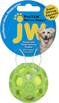 JW Pet Proten Hol-ee Roller Dog Chew Puzzle, Small, Lime Green Tennis Ball With Assorted Colors (Green, Red, Blue), 42204