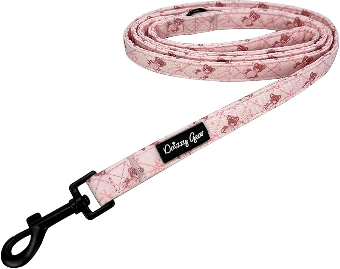 Small Dog Collar and Harness Set – No Pull, All-Weather, Breathable Harness & Leash Set with Collar, Bandana, Sailor Bow & Poop Bag Holder – Adjustable & Soft - Teddy Coquette on Jacquard Fabric