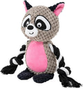 Plush Dog Chew Toys,Squeaky Dog Toys for Aggressive Chewers, Stuffed Animals Dog Toys for Small Medium Large Dogs to Keep Them Busy Puppy Teething Toys（Raccoon）