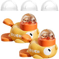 Duck Pet Feeder for Dogs with 3 Lids, Yellow Duck Treat Dispenser Interactive Puzzle Feeder for Dog Cat, Durable Anti-Gulping Slow Feeding Enrichment for Small Medium Pet (Yellow, 2PCS)