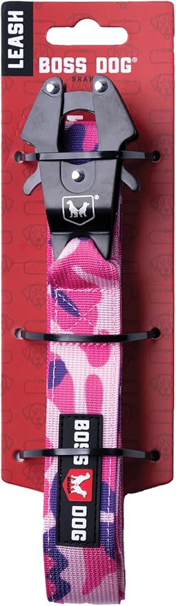 Boss Dog Tactical Leash, Pink Camo, 4 FT