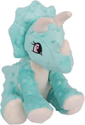 Snugarooz Talia The Triceratops Plush Dog Toy with Repair Patch - Soft & Durable Chew Toy - Perfect for Small Dogs & Puppies - Ideal for Playtime