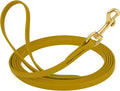 Viper Biothane K9 Working Dog Leash Waterproof Lead for Tracking Training Schutzhund Odor-Proof Long Line with Solid Brass Snap for Puppy Medium and Large Dogs, 20ft Treasure Gold