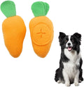 2 Pack Carrot Dog Puzzle Toys, Plush Dog Squeak Toys for Treat Food Dispensing, Interactive Dog Enrichment Toys for Small Medium Large Dogs Teeth Cleaning and IQ Training
