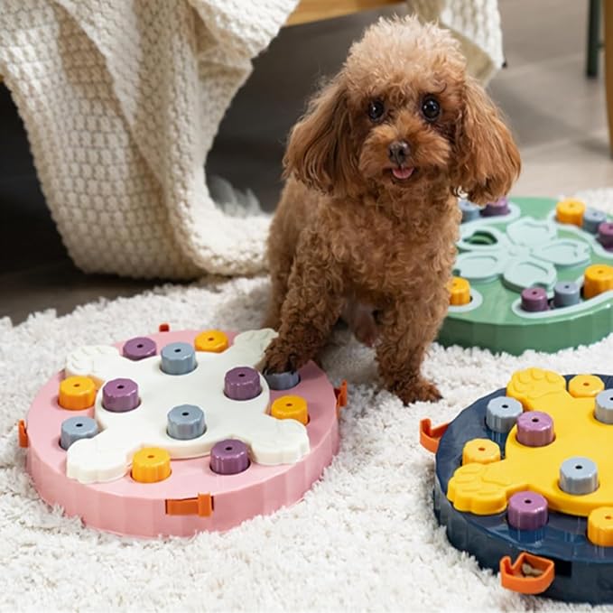 Dog Interactive Puzzle Slow Feeder Toy – Fun & Engaging Food Dispenser for Mental Stimulation, Slow Eating, and Boredom Relief – Durable, Non-Slip, for Small & Large Dogs (Green)