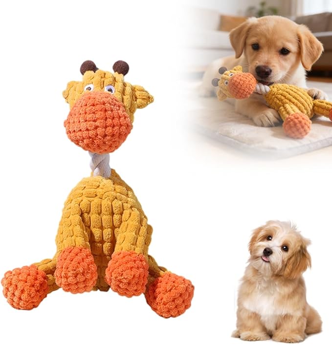 Dog Toys for Aggressive Chewers, 2026 New Durable Indestructible Dog Toy, Squeaky Interactive Puppy Toys for Small Medium Large Pets Cats Dogs to Keep Them Busy (A-Orange)