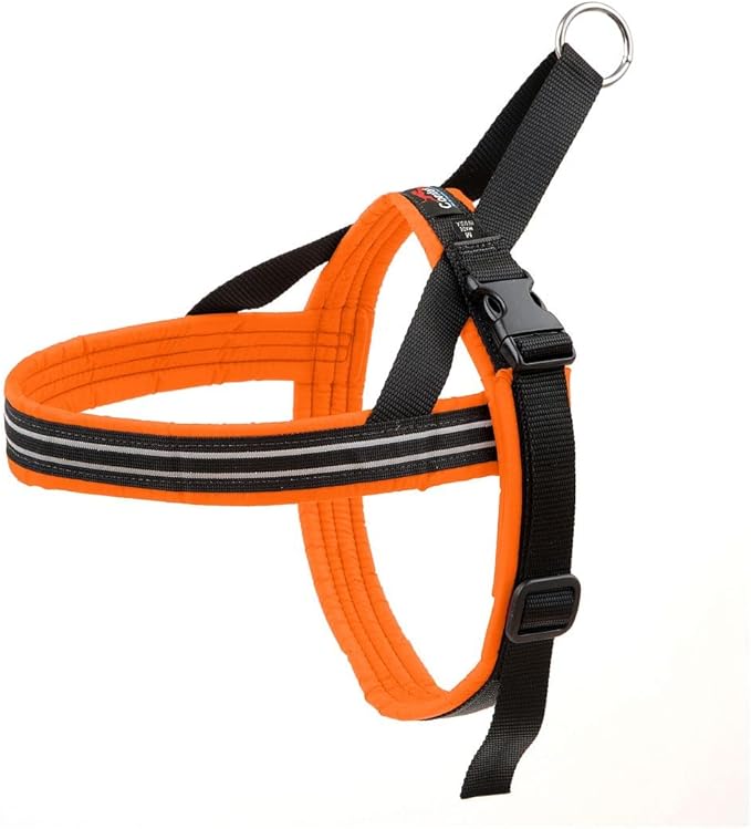 ComfortFlex Sport Dog Harness – No-Choke, Fully Padded, Non-Chafing Harness with Control Handle – Reflective, Lightweight, Adjustable for Active Dogs - Large, Hunter Orange