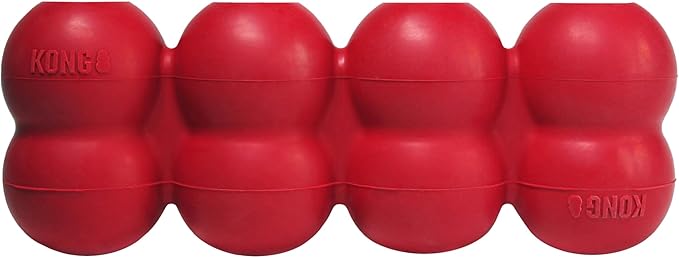 KONG Goodie Ribbon - Stuffable Natural Rubber Dog Toy - with Four Fillable Goodie Grippers for Enrichment Play - Bone-Shaped Chew Toy - for Medium Dogs