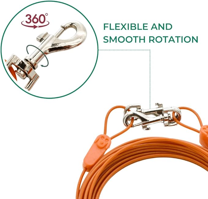 IntelliLeash Intelli-Stayk with 20' Cable for Dogs up to 35 Pounds