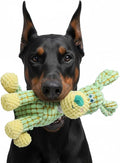 2026 New Interactive Dog Toy, Durable Dog Stuffed Toys for Aggressive Chewers, Interactive Squeaky Chew Teething Toys for Small Medium Large Dogs Puppy (Green)