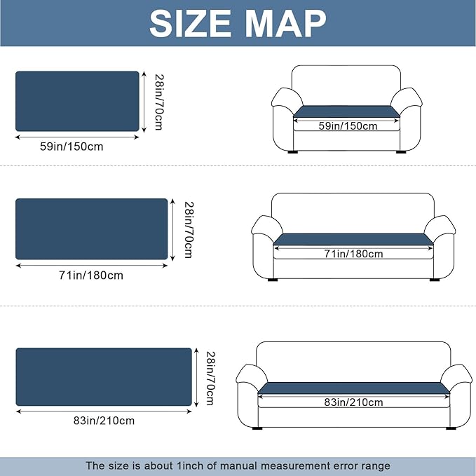 Couch Cover for Dogs, Non Slip Fuzzy Pet Couch Covers for Sofa,Pet Friendly Dog Mat for Couches and Sofas,Thick Soft Sofa Slipcovers Cushion Protector(Berlin Blue, 28" x 59"/70 x 150cm)