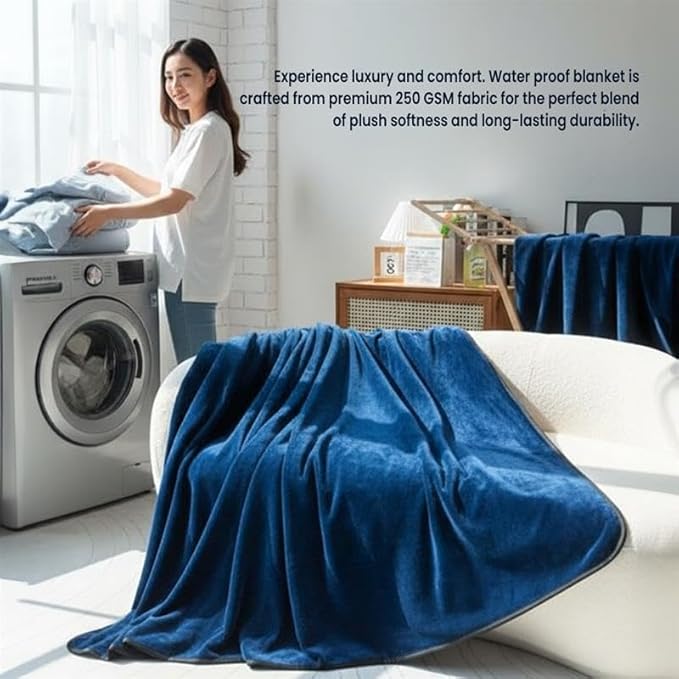 Waterproof Blanket, Water-Proof and Stain-Resistant Blankets for Couples Bed Intimacy, Soft Fleece Moisture-Absorbent, Layered Sheet Protector, Leakproof Protective Top Cover Throws