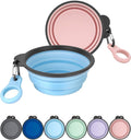 Aonkey Collapsible Dog Bowls with Bottle Carrier, 2 Pack Travel Dog Water Bowl Upgraded Carabiner, One-Piece Molded Rim No Fall Off or Crack, Foldable Silicone Portable for Pets Walking Hiking 15oz