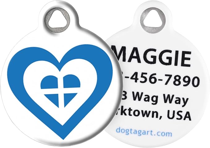Dog Tag Art Personalized European Flags Pet ID Tags for Dogs and Cats, Greece Heart Flag, Small