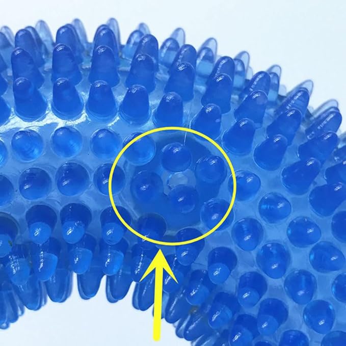 Angoily TPR Dog Chew Rings 4.72 Inch - Bite Resistant Round Pet Toys with Spiky Design for Molar Teeth Cleaning Interactive Chew Toy for Puppies Water and Weather Resistant