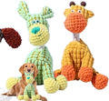2026 Upgraded Indestructible Dog Toys for Aggressive Chewers Small Medium Large Breed, Crinkle Squeaky Plush Dog Puppy Chew Toys for Teething (Green+Yellow)