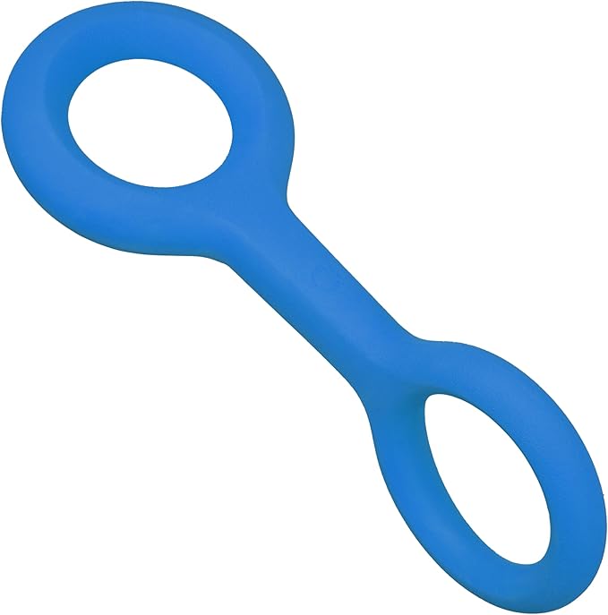 Ubbi Tuggle Dog Toy, Durable Natural Rubber Tug Toy with Ergonomic Grip for Medium to Large Dogs, Dishwasher Safe Interactive Fetch & Tug Toy, Blue
