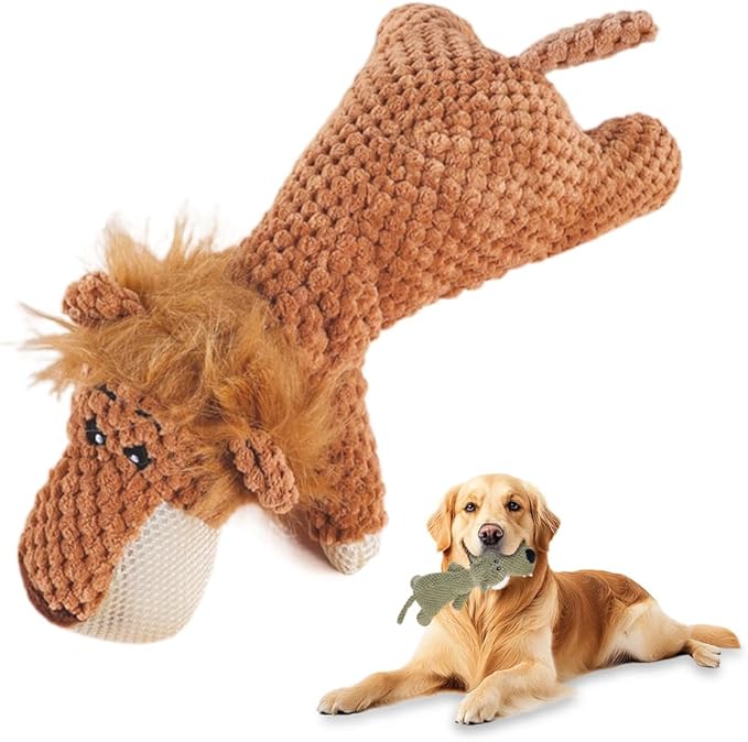 Dog Toys for Aggressive Chewers, 2026 New Durable Indestructible Dog Toy, Squeaky Interactive Puppy Toys for Small Medium Large Pets Cats Dogs to Keep Them Busy (B-Lion)