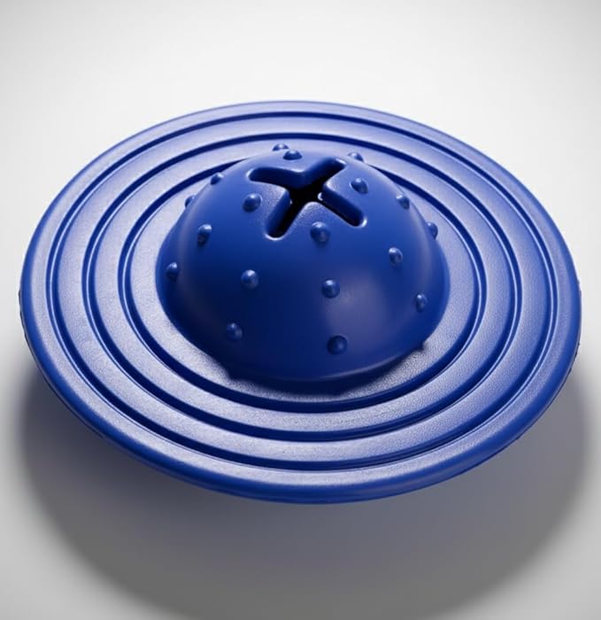 Eco Rubber Chuck & Treat Sky Saucer - Blue - Long Lasting Dog Chew Toys for Aggressive Chewers Strong Dog Toy for Dogs Durable Puppy Toys
