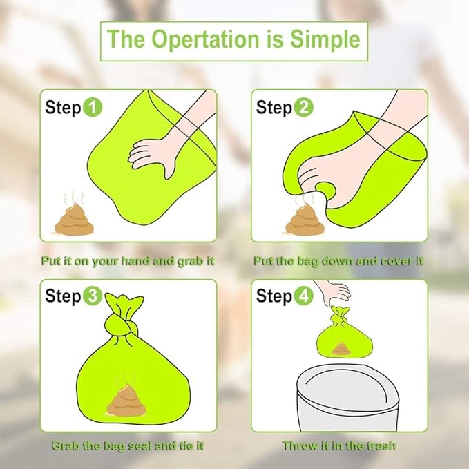 Dog Poop Pickup Bags Holder Dispenser with 1 Roll Random Color Leak-proof Scented Doggy Waste Bags and Carabiner with Safety Lock Plus Hook and Loop Fastener Never Loose on Leash Lead Again (Pink)