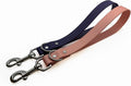2 Pack - 14in Short Dog Leash with 1000lb Strength, Stainless Hardware - Training Leash for Dogs (2 Pack - Violet & Rose Gold)