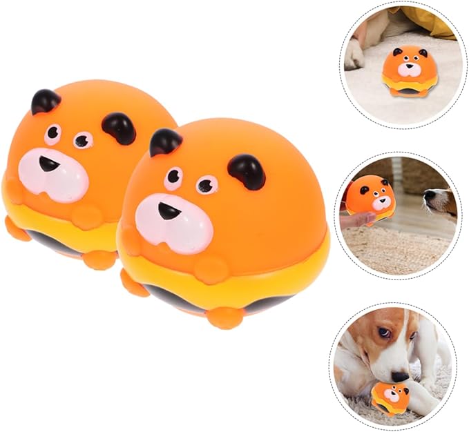 BESPORTBLE 2pcs Puppy Molar Interactive Squeaky Dog Chew Toys Safe Material for Healthy Teeth for Reducing Boredom and Damage for Playtime and Exercise
