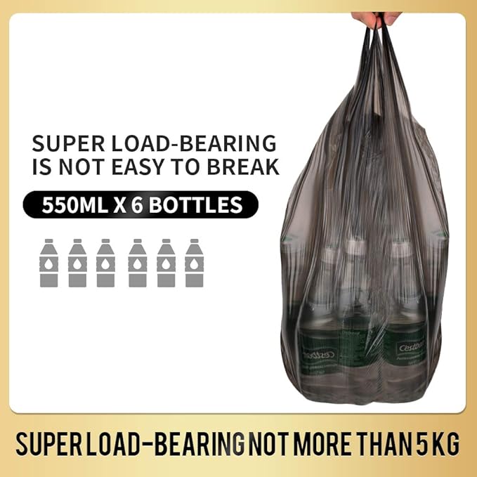 Handle Trash Bags 4 Gallon 100 Counts Small Garbage Bags for Office,Kitchen,Bedroom Waste Bin, Rubbish,Trash Can Liner