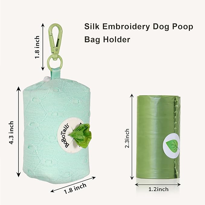 Dog Poop Bag Holder with Clip, Stylish Doggy Waste Bag Dispenser for Dog Leash, Durable Portable Poop Bag Carrier No Include Poop Bag Inside