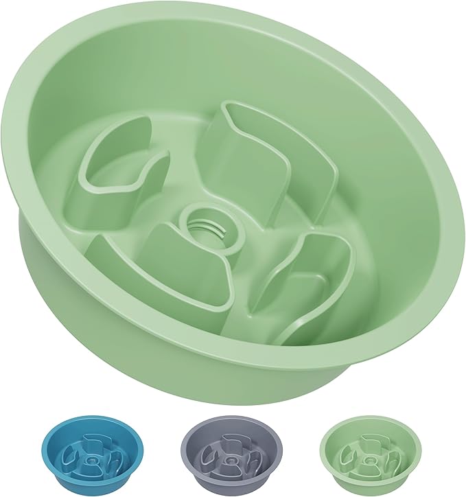 AVERYDAY Slow Feeder Dog Bowls for Medium Breeds Fits Raised Feeding Station, Puzzle Dog Food Bowls to Slow Down Eating, Dogs Feeding Bowl with Non-Slip, Slows Feeder Pet Bowl for Wet and Dry Food
