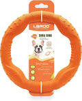 LaRoo Floatable Dog, Fetch Toy & Ring Tug Toy - Teething Relief, Catch, Water Fun, Pet Training Outdoor Durable Chew Toys for Small Medium Dogs (Orange)