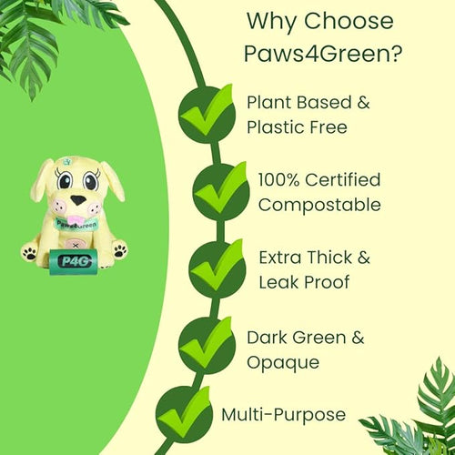 100% Certified Home Compostable Poop Bags (270 Count 18 Rolls), Plant Based, Extra Thick (20 Micron) Leak Proof, Unscented Standard Size 9 X 13'', ASTM D6400 & EN 13432 Compliant
