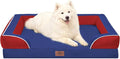 Comfort Expression Orthopedic Dog Bed for Large Dogs 36x27 Inch, Waterproof Egg Crate Foam Large Pet Bed with Removable Bolsters, Dog Couch with Washable Cover & Non-Slip Bottom, Classic Tri-Color