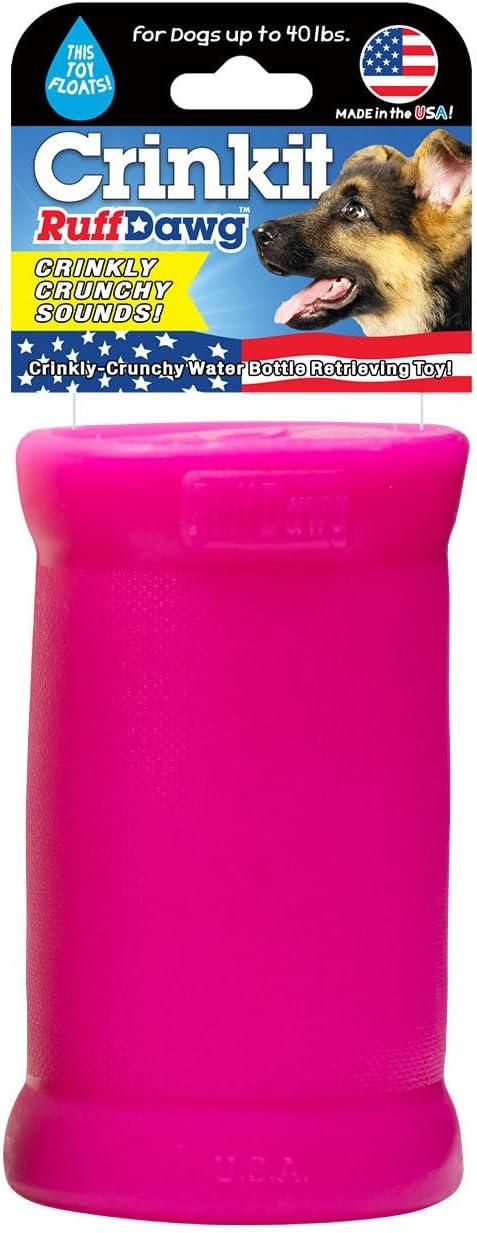 Ruff Dawg Crinkit – Noise-Making Dog Toy – Crinkly, Crunchy Water Bottle Toy for Aggressive Chewers – Fun & Safe Play for Dogs – High-Visibility Neon Colors