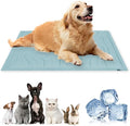 Cooling Mat for Dogs, Washable Dog Cooling Pad for Summer, Non-Slip Pet Coolings Mat for Indoor & Outdoor Use, Cool Dog Bed for Large & Small Breeds (Blue, M: 36 * 23 in)