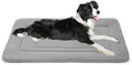 JoicyCo Dog Bed Soft Dog Crate Bed Pad Mat, 36 in Non Slip Bottom Washable Beds for Medium and Large Dogs, Pet Bed Mattress Kennel Pad, Clay Gray