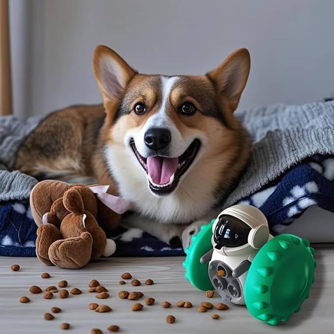 GRETEGO G&GO Dog/Cat Interactive Slow Feeder Puzzle Toy, Cognitive Dog Toys, Dog Treat Dispenser Toy, Interactive PetsToys for Indoor, Treat Dispensing Dog Toys, Slow Eating Dog Bowl (Green)
