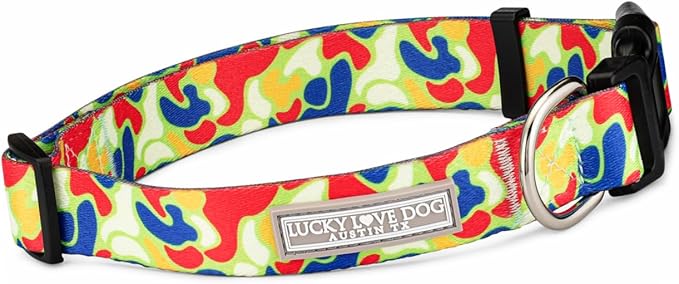 Lucky Love Dog - Adjustable Dog Collar with Easy Click Buckle for Large Dogs, Durable, & Comfortable for Male & Female Dogs, Pet Collar for Puppies & Adult Ones - Oscar, Large