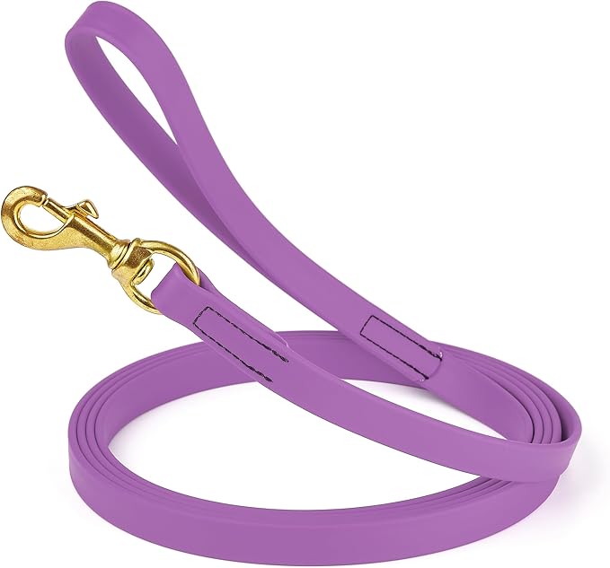 Viper Biothane K9 Working Dog Leash Waterproof Lead for Tracking Training Schutzhund Odor-Proof Long Line with Solid Brass Snap for Puppy Medium and Large Dogs, 10ft Amethyst Purple