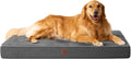 EHEYCIGA Waterproof Dog Bed Orthopedic 47"x29", Memory Foam Pet Bed for XXLarge Dog Bed, Washable Pet Mat with Removable Cover, Dark Grey