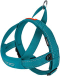 EzyDog Quick Fit Dog Harness – No Pull Harness for Training, Everyday Walking, and Easy Control - Adjustable Fit, Reflective, and Padded (Small, Teal)