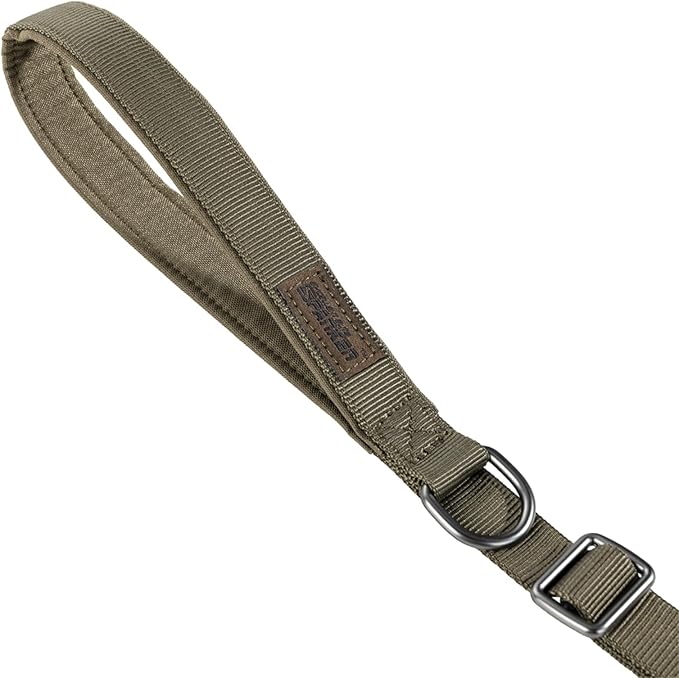 EXCELLENT ELITE SPANKER Tactical Dog Leash Heavy Duty 5-6FT Adjustable No Pull Military Bungee Dog Leash Elastic Leads Rope with 2 Padded Control Handle for Medium Large X-Large Dogs(Ranger Green)